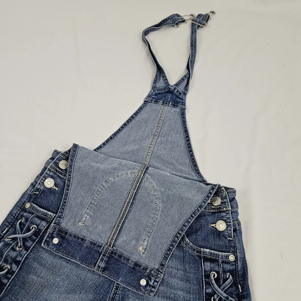 Jordache Overalls Girls Size 10/12 Large Denim Shortalls Vintage